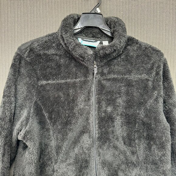Free Country Womans Size XXL Plush Faux Fur Zip-Up Jacket - Black Polyester - Picture 5 of 10